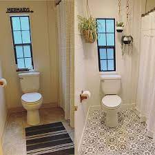 With some careful planning, and a little diy elbow grease. Stencil Pinterest Worthy Tile For Under 50 Stencil Stories Floor Makeover Diy Bathroom Bathroom Transformation