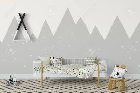 Psd file consists of smart object. Mock Up Wall In Child Room Interior Interior Scandinavian Style Stock Photo Picture And Royalty Free Image Image 91543224
