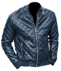 Leather Skin Men Black Diamond Quilted Genuine Leather Jacket Leather Jacket Men Jackets Men Fashion Mens Jackets
