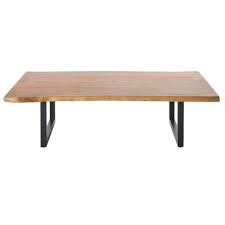 Add style to your home, with pieces that add to your decor while providing hidden storage. Black Metal And Acacia Coffee Table Palissandre Maisons Du Monde