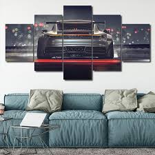 5 pieces scandinavian natural decor acrylic wall decorative mirror interior design wooden moon phase mirror bohemian wall decoration for. 5 Pieces Posters Luxury Porsche 911 Gt3 Car Wall Art Pictures Home Decor Modular Canvas Hd Paintings Living Room Decoration Painting Calligraphy Aliexpress