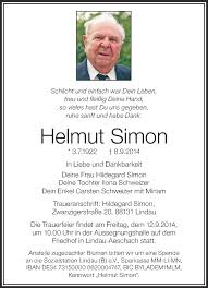 Traueranzeigen von Helmut Simon