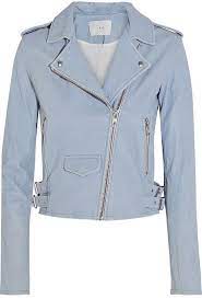 Iro Ashville Leather Biker Jacket Blue Leather Jacket Iro Leather Jacket Jackets