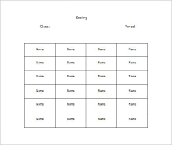 Classroom Seating Chart Template 22 Examples In Pdf Word