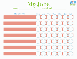 Printable Chore Chart For Kids Mommysavers