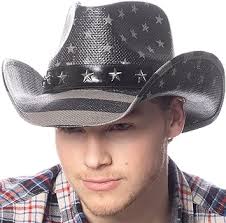 ANGELA & WILLIAM Straw Cowboy Hat w/Shapeable Brim,