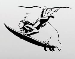 Decoracion De Surf Pared Vinilo Decal Surfer Pared Vinilo Etsy Howtosurf Surf Drawing Surf Tattoo Surf Painting