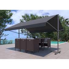 Store banne leroy merlin 5m. Iseo Store Banne Double Pente Manuel 4 X 1 5 1 5 M Gris Polyester Leroy Merlin