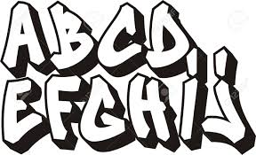 )a font in which different characters have different pitches (widths). Vector Graffiti Font Alphabet Royalty Free Cliparts Vectors And Stock Illustration Image 17929627