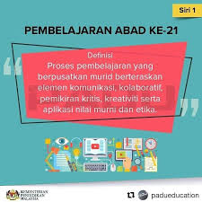 Pendidikan yang bermutu merupakan pendidikan yang mampu menghasilkan lulusan dengan kompetensi akademik dan kompetensi kejuruan yang upaya peningkatan mutu pendidikan menjadi hal yang urgen dalam rangka menjawab berbagai tantangan abad ke 21. Kempen Guru Pak21 Pembelajaran Abad Ke 21 Pak21 Memberi Penekanan Terhadap Pembelajaran Berpusatkan Murid Secara Aktif Serta Memberi Peluang Kepada Murid Mengaplikasikan Kemahiran Berfikir Aras Tinggi Kbat Dalam Menyelesaikan Isu Dan Masalah