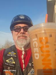A nice morning Dunkin while taking a ride
