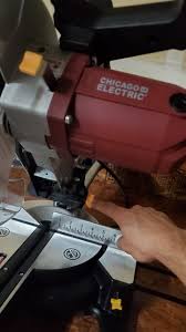 Unlock the rotating table on your miter saw by flipping the handle or pressing the unlock button. I Cannot Find The Locking Pin On My Chicago 12 Compound Miter I Did Find A Diy Forums