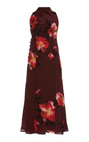 Altuzarra Jeannette Floral Printed Silk Dress In 2020 Pleated Satin Dress Ribbed Knit Dress Printed Silk Skirt
