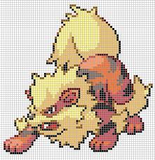 Arcanine Ii By Hama Girl On Deviantart Pokemon Cross Stitch Pokemon Cross Stitch Patterns Pixel Art Grid