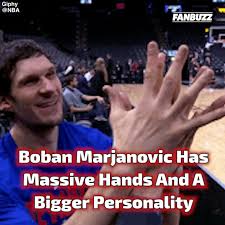 Kawhi leonard is a prestigious american professional player. Boban Marjanovic Hands Nba S Biggest Mitts Infectious Personality Fanbuzz