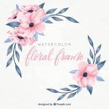 Download Free Lovely Watercolor Floral Frame Svg Dxf Eps Png Download Free Svg Cut Files