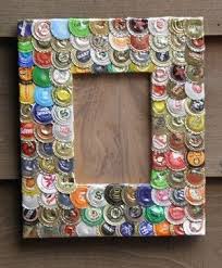 Diy Bierdeckel Bilderrahmen Deko Originell Picture Frame Crafts Bottle Cap Art Frame Crafts
