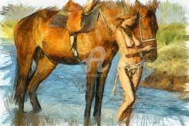 Si les matières sont multiples dans mon atelier, il est vrai que je me concentre en priorité vers les chevaux et les femmes. Femme Cheval Plage Pencil Jpg Drawing By Basilo Enesto Artmajeur