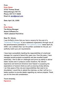 Through such letters, applicants market themselves to the employer, demonstrate their capability for the job, and the value they will bring to the employer. It Manager Cover Letter Sample Letters Examples