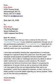 It is up to them to see whether they have the on the job. It Manager Cover Letter Sample Letters Examples