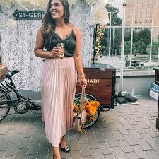 Cocktail Attire Pleated Midi Skirt Satin Skirt Pleated Skirt Blush Skirt Midi Skirt Cockta Blush Skirt Summer Brunch Outfit Pleated Skirt Outfit Summer