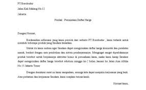 Contoh surat permintaan penawaran barang. Contoh Surat Permintaan Penawaran Harga Aneka Contoh Cute766