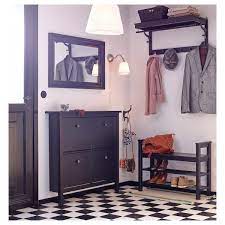 Hemnes Shoe Cabinet With 4 Compartments Black Brown 42 1 8x39 3 4 Ikea