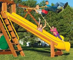 Original rainbow playsets and swing sets playground equipment. 11 Super Scoop Slide Playground King Rainbow Play Systems Florida