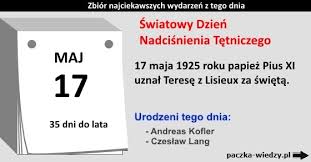 Przeczytaj horoskop dzienny jakuba ciećkiewicza. 17 Maja Ciekawostki Zbior Najciekawszych Wydarzen