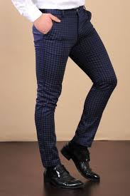 Erkek Pantolon Kucuk Kare Desenli Lacivert Keten Pantolon Stil Alisveris Kap Etnik Gotik Modern Toptan Kapali Salas Abiye R Pantolon Stil Trendler