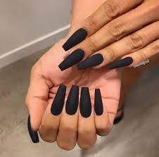 Coffin nails are becoming more and more popular these days. Pin By Alina Rey On Nail Art Coffin Nails Designs Nails Black Nail Designs
