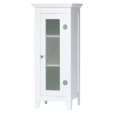 White space saving over toilet bathroom storage cabinet with glass panel doors by casa furnish store. Bathroom Storage Cabinet White Wooden Modern Elegant Glass Display Cabinet Walmart Com Walmart Com