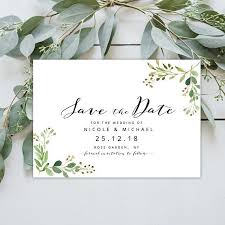 Choose from our many featured designs or upload your own photo. Greenery Save The Date Wedding Invitation Eucalyptus Twigs Cheap Wedding Invitations Wedding Invitations Graphic Design Wedding Invitations