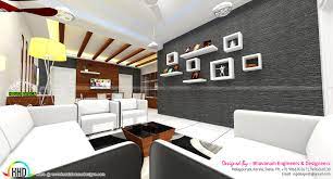 These wooden and glass showcase. Living Room Interior Decors Ideas Kerala Home Design And Floor Plans 8000 Houses