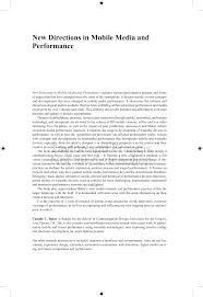 PDF) New Directions in Mobile Media and Performance