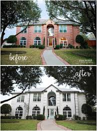 Black And White Painted Brick House Home Reveal White Painted Brick For The Win Exterior Home Photography Home Exterior Makeover Brick Exterior House Painted Brick Exteriors
