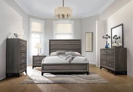 Rowan eastern king storage 3 piece bedroom set $2,140. Rustic Grey Oak Eastern King Bed By Coaster Furniture 212421ke Bruce Furniture Floor Covering