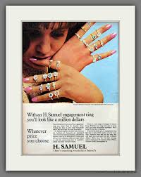 Samuel Engagement Rings Original shopping Advert 1967