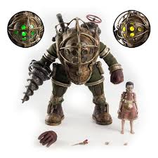Bioshock 2 Big Daddy Face Bioshock Big Daddy And Little Sister 1 6 Scale Action Figure 2 Pack Entertainment Earth Bioshock Big Daddy Action Figures