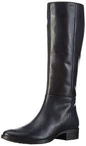 Décorative et pratique, cette que porter avec des bottes à talons et plateforme? Geox D Mendi Stivali P Bottes D Equitation Avec Doublure Froide Femme