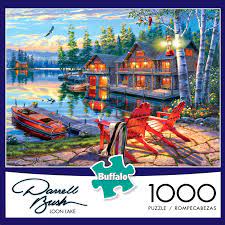 Oh, man, i love the darrell bush puzzles. Buffalo Games Darrell Bush Loon Lake 1000 Piece Jigsaw Puzzle Walmart Com Walmart Com