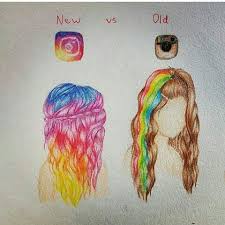 Social Media Instagram New Old Social Media Art Social Media Drawings How To Draw Hair