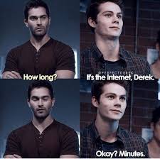I have some experience with out of control teen wolves. Derek Hale Tyler Hoechlin And Stiles Stilinski Dylan O Brien Witzig