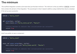Tutorial on how to create own integrations in python - Development - Home  Assistant Community