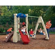 Little Tikes Lookout Plastic Swing Set Plastic Swing Sets Swing Set Playset Outdoor