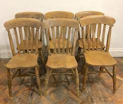 Antique farmhouse is proud to provide you with highly personalized, unique decor which complements your dining room and makes it look its best. Set Of Six Antique Farmhouse Or Country Style Dining Chairs B 674 La159610 Loveantiques Com