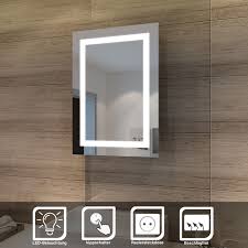 Wird geliefert ohne led beleuchtung! Elegant Bad Spiegelschrank Mit Beleuchtung Schiebetur Led Licht Badezimmer Spiegelschrank Bad Hangeschrank Mit Steckdose Und Kippschalter 50 X 70 Cm Gtbc006k A Gtbc006k B
