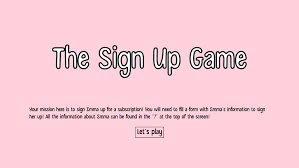 The Sign Up Game by quynhha