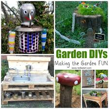 Not all of these garden craft ideas use mod podge outdoor, but they could (and should if they are going to be sitting outside). Garden Crafts Challenge Diy Garden Crafts Ideas Red Ted Art Make Crafting With Kids Easy Fun