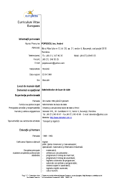 Europass de cv in model limba romana completat. Model Cv European Completat Romana Pdf